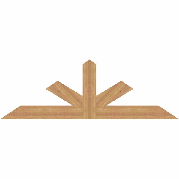 Ekena Millwork Saratoga Smooth Timber Gable Bracket, Western Red Cedar, 72"W x 24"H x 1 1/2"D x 5 1/2"F, 8/12 Pitch GBW072X24X0206SAR00SWR - main
